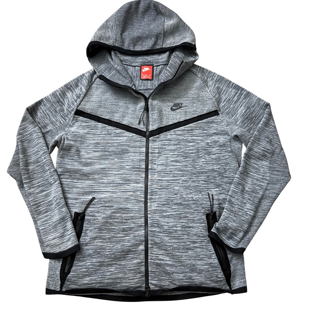 Nike Tech Knit Full Zip Windrunner Gorpcore Grey Space Zip Up Sweatshirt DD07